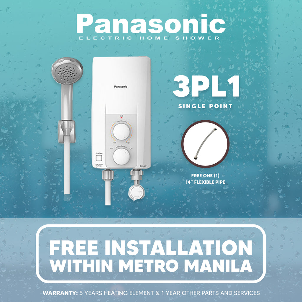 Panasonic Water Heater DH-3PL1 Single-Point - Metal-lite PH
