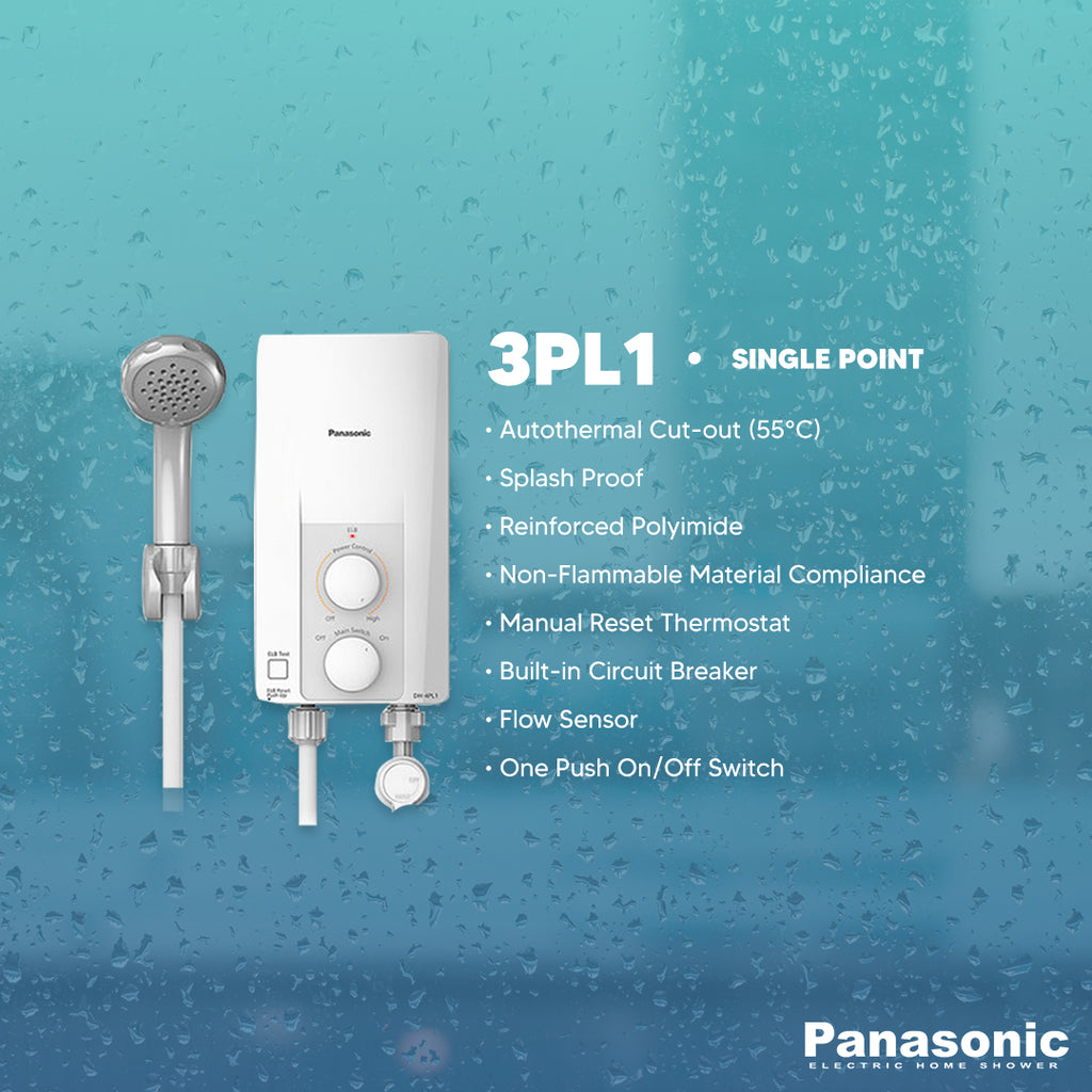 Panasonic Water Heater DH-3PL1 Single-Point - Metal-lite PH