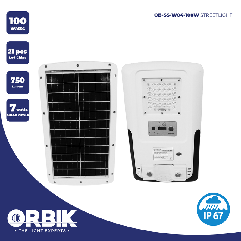 ORBIK SOLAR LED STREET LIGHT OB-SSL01-100W