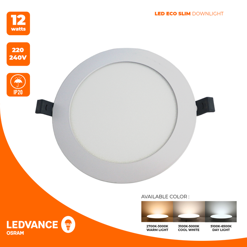 LEDVANCE LED Eco Slim Downlight 12W (Round)