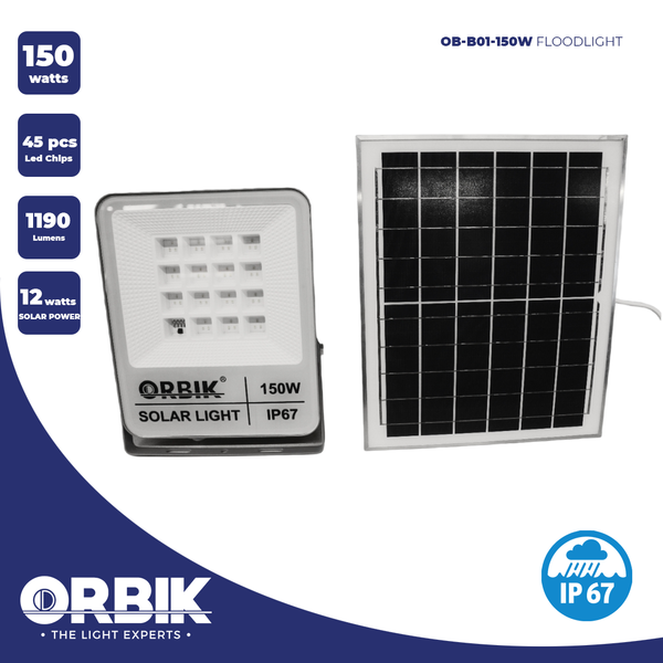 ORBIK SOLAR LED FLOOD LIGHT OB-BO1-150W