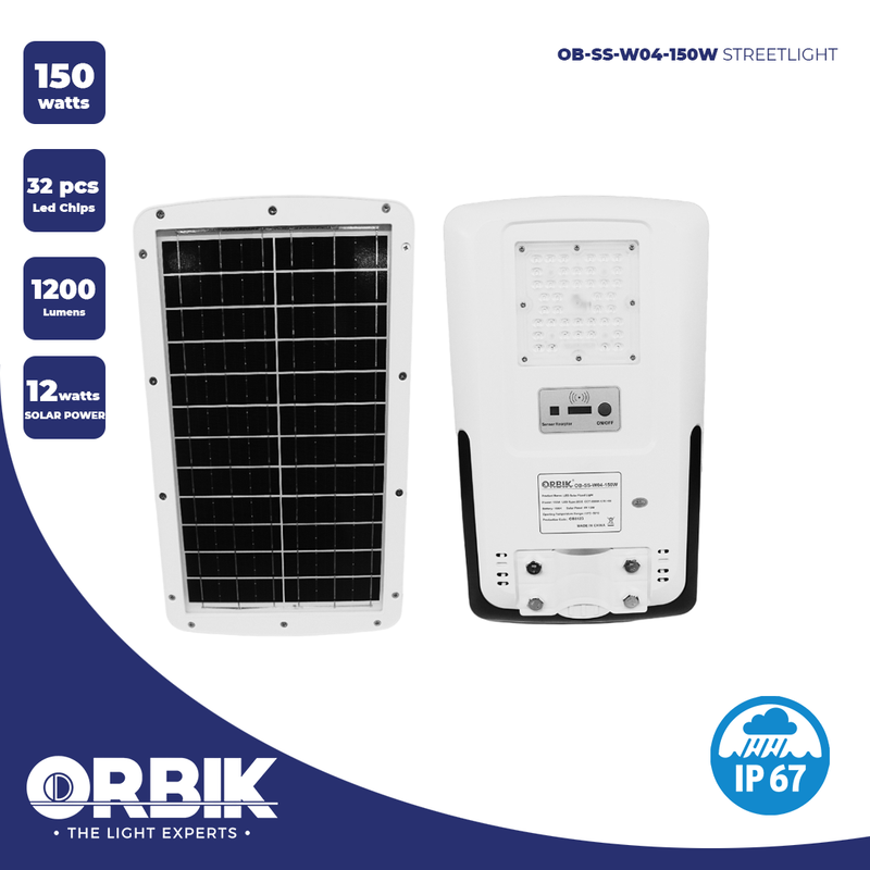 ORBIK SOLAR LED STREET LIGHT OB-SSL01-150W