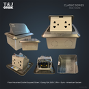 T&J ORBIK TO151-FS-DO Floor Mounted Outlet Square