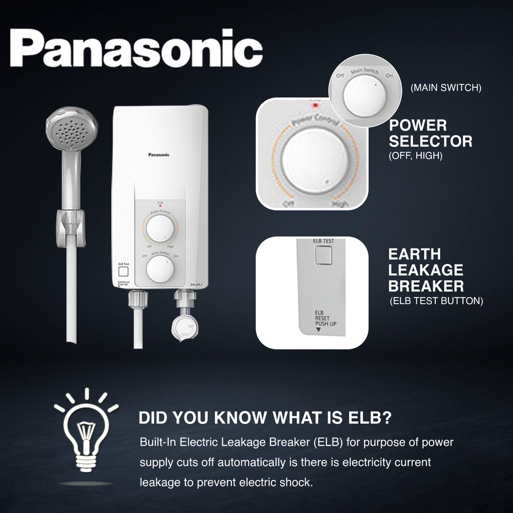 Panasonic Water Heater DH-3PL1 Single-Point - Metal-lite PH