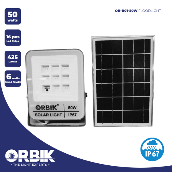 ORBIK SOLAR LED FLOOD LIGHT OB-BO1-50W
