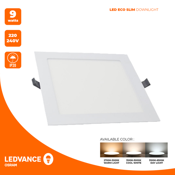 LEDVANCE LED Eco Slim Downlight 9W (Square)