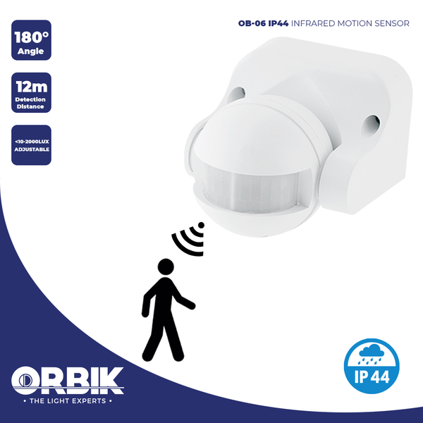 ORBIK OB-06 IP44 Infrared Motion Sensor