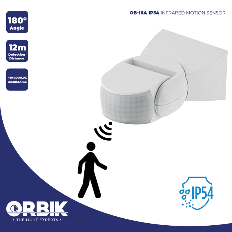 ORBIK OB-16A IP54 Infrared Motion Sensor