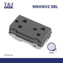 T&J ORBIK 2 Gang Universal Outlet (Matte Gray)