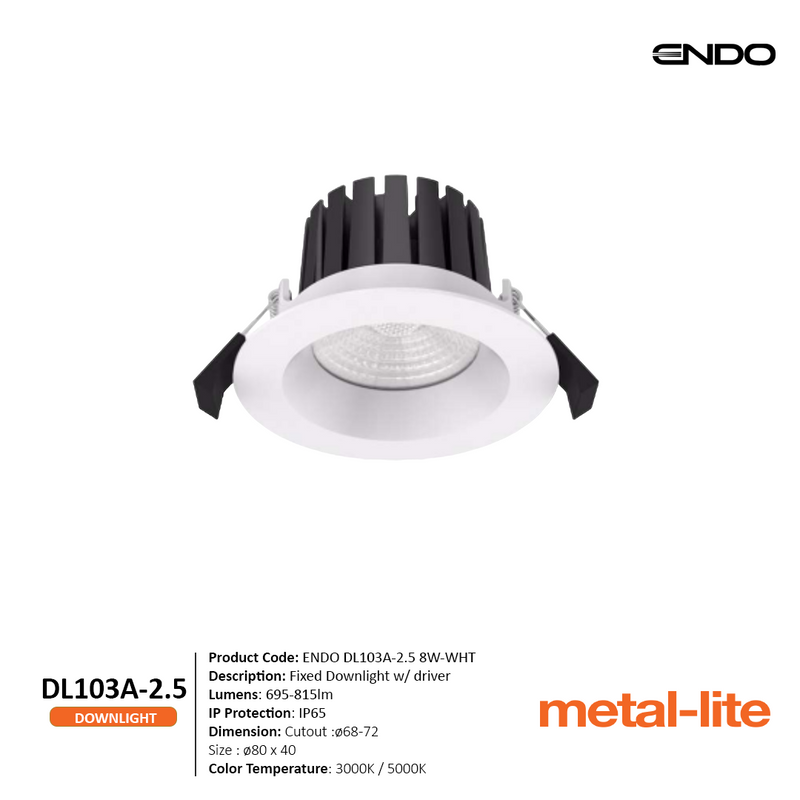 ENDO DL103A-2.5 8W-WHT