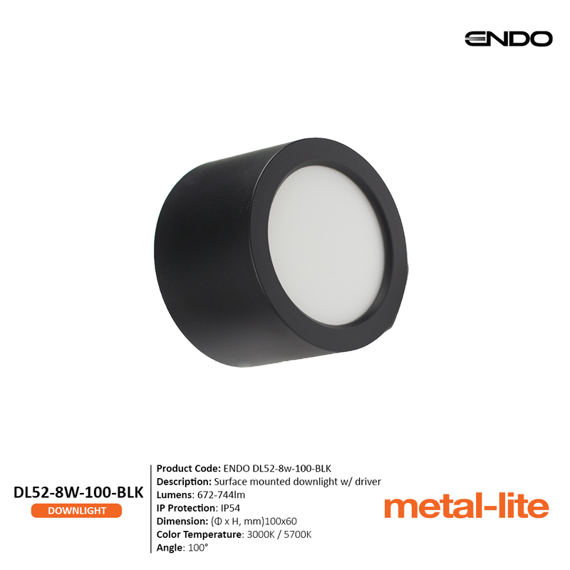 ENDO DL52-8W-100-BLK