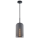 JECO BLK Pendant lamp - Black Painting, Smoke Glass