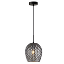 JILLIAN BLK Pendant lamp - Black Painting, Smoke Glass