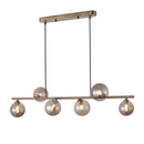 JANA Pendant lamp - Antique Brass Frame + Smoke