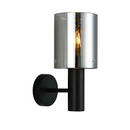 JETRO/BLK Wall lamp in Smoke glass - Black