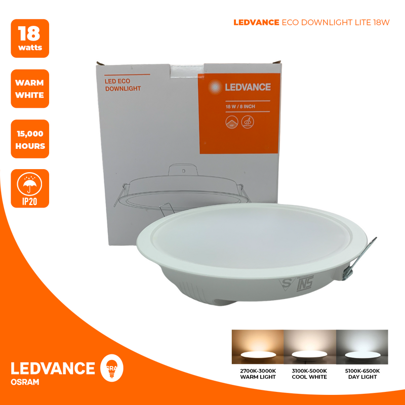 LEDVANCE ECO DOWNLIGHT LITE 18W 8"