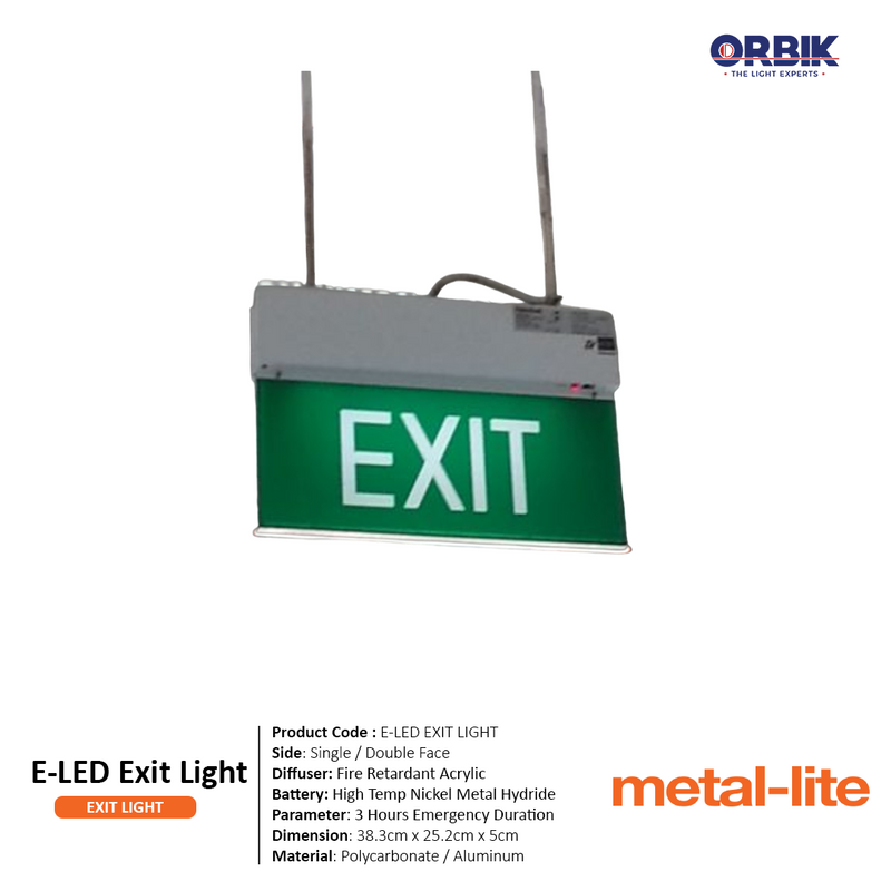ORBIK E-LED Exit Light