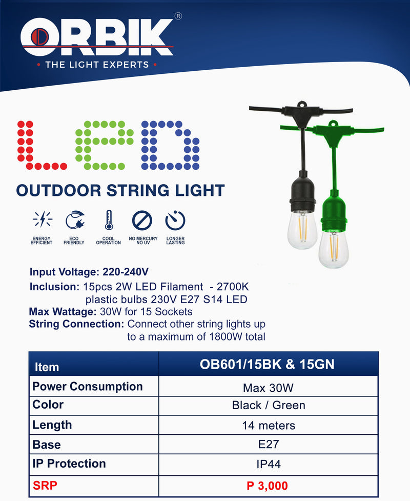 ORBIK Connectable String Light OB601/15