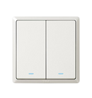 T&J Orbik Infinit Series 2 gang 1 way switch double pole switch