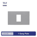 T&J Orbik 1 gang plate matt grey