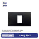 T&J Orbik 1 gang plate Matt Black
