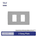 T&J Orbik 1 gang plate matt grey