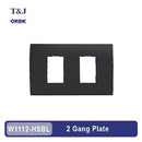 T&J Orbik 1 gang plate Matt Black