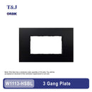 T&J Orbik 1 gang plate Matt Black