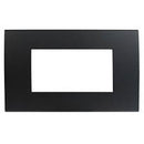 T&J Orbik Flat Series 3 gang plate Matt Black