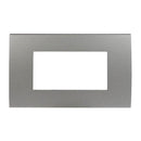T&J Orbik Flat Series 3 gang plate Champagne grey