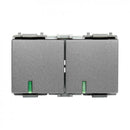T&J Orbik Flat Series 16AX 2 Gang 1 Way switch Matt black