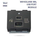 T&J Orbik 2 gang 2-Pin + Earth Switched Euro-American Socket Matt Black