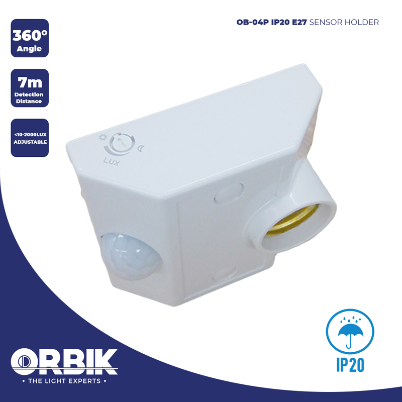 ORBIK OB-04P IP20 E27 Sensor Holder