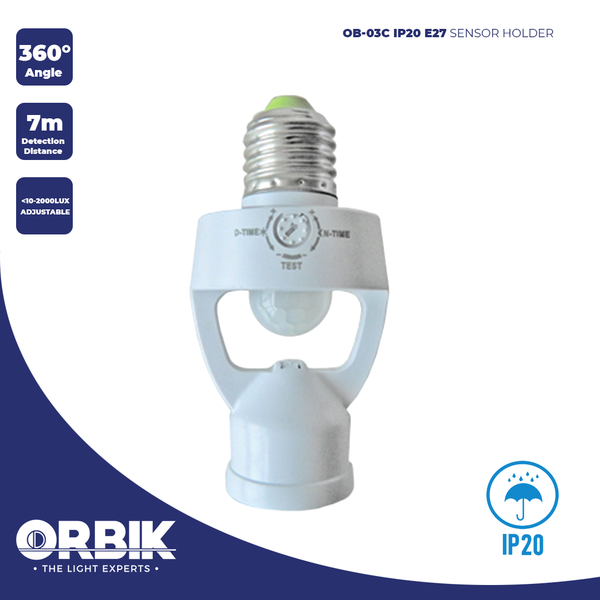 ORBIK OB-03C IP20 E27 Sensor Holder