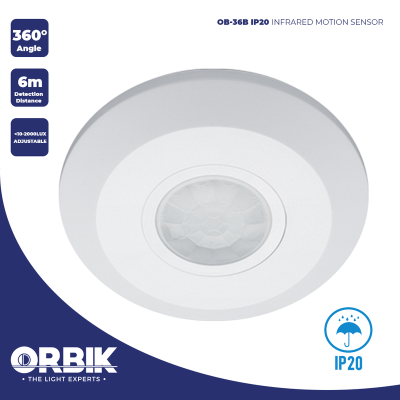 ORBIK OB-36B IP20 Infrared Motion Sensor