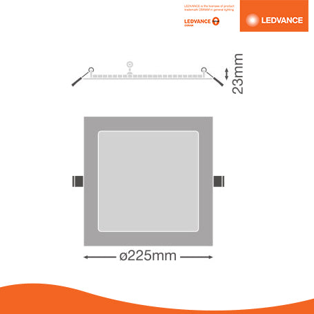 LEDVANCE LED Eco Slim Downlight 18W (Square)