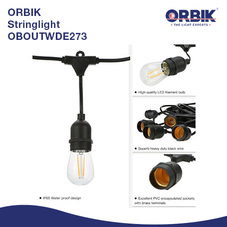 ORBIK Connectable String Light OBOUTWDE27