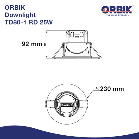 ORBIK Downlight TD 25W (Round)