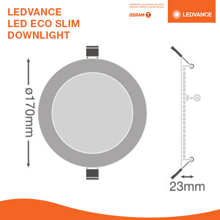 LEDVANCE LED Eco Slim Downlight 15W (Round)