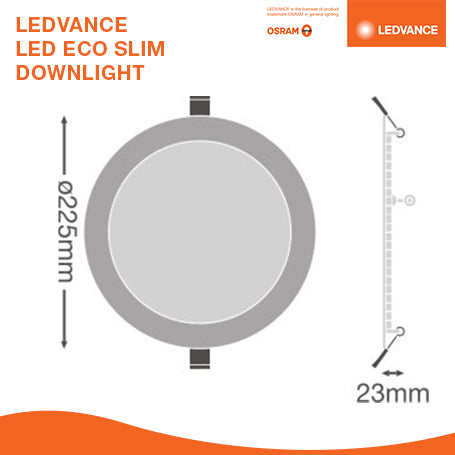 LEDVANCE LED Eco Slim Downlight 18W (Round)