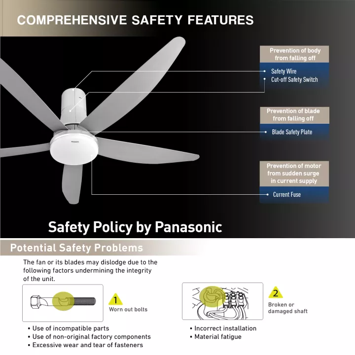 Panasonic Ceiling Fan F-48DFL
