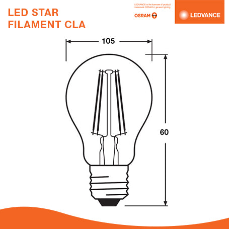 OSRAM LED Star Filament CLA 7W
