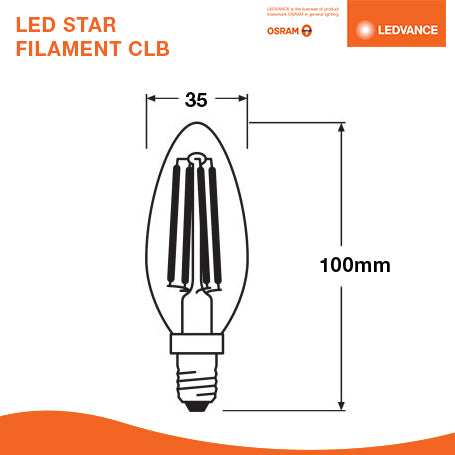 OSRAM LED Star Filament CLB 2.8W
