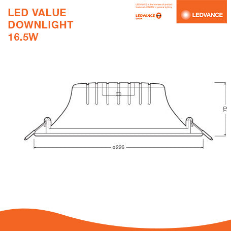 LEDVANCE LED Value Downlight 16.5W (Round)