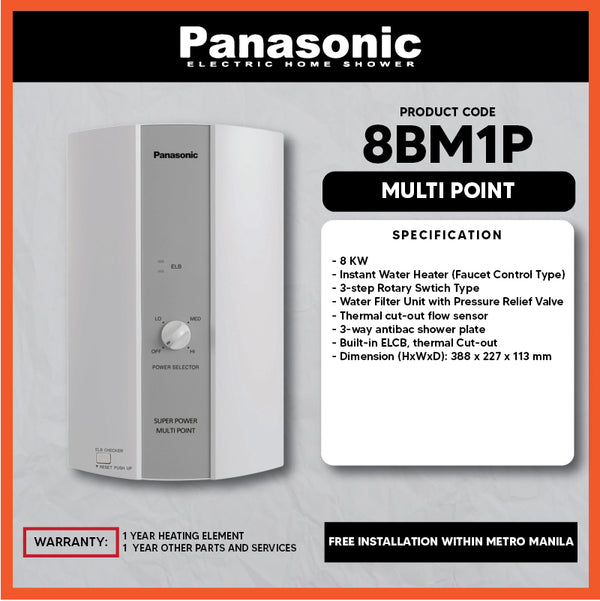 Panasonic Water Heater DH-8BM1P Multi-Point