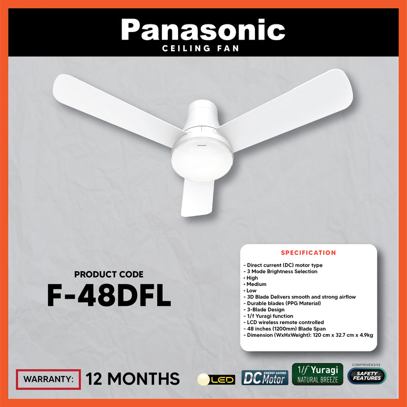 Panasonic Ceiling Fan F-48DFL