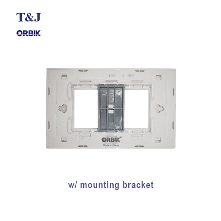 T&J ORBIK W1112-HSBL 2 Gang Plate