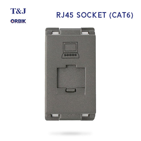 T&J ORBIK W8211PC MSB - RJ45 CAT6 Multimedia (Matte Gray)