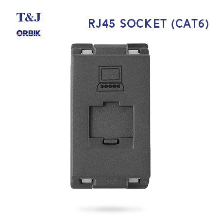 T&J ORBIK W8211PC SBL - RJ45 CAT6 Multimedia (Matte Black)