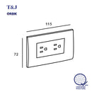 T&J ORBIK 2 Gang Outlet with Plate